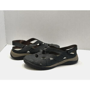 Bionica Maclean 2 Women's 11M Dark Gray Leather Slingback Sandals Comfort Shoes